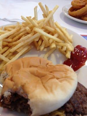 Steak burger and fries