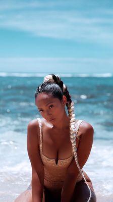 Braids, Beach, Hawaii