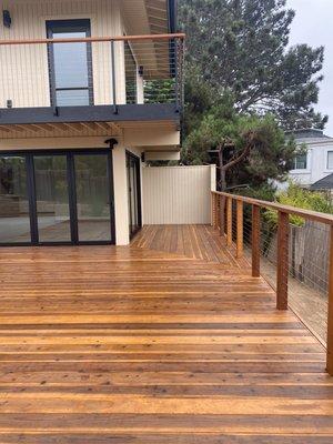 Redwood deck