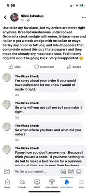 Disgusting customer service. Reviews on fb get deleted to keep illusion of good review.