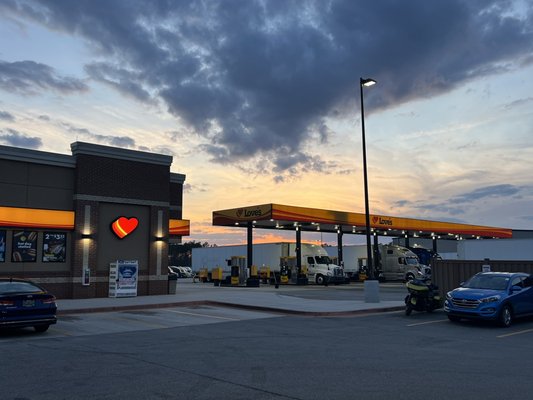 Beautiful front of Loves Gas Station