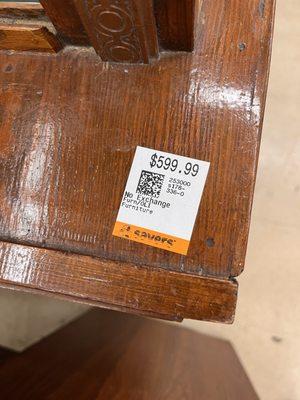 $600(!!!!) for a stained and filthy curio cabinet