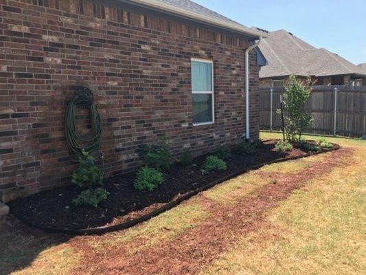 New Flowerbed install with Steel Edging