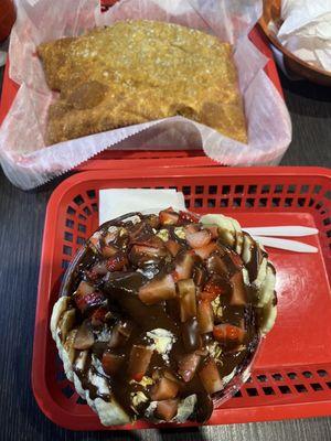 Acai Bowl Traditional (16oz) and Ground Beef & Cheese Empanada