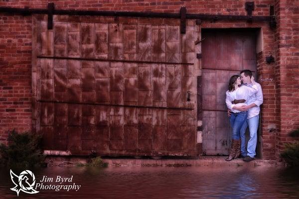 Romantic engagement portrait