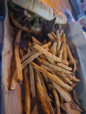 Frito pie bomb,  Philly decent, cheese sticks (that pull) yes! And the burger will let you know