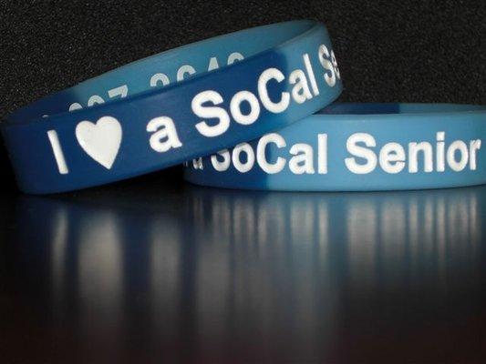 We LOVE Our SoCal Seniors and show the world with these cool bands to wear on your wrist.