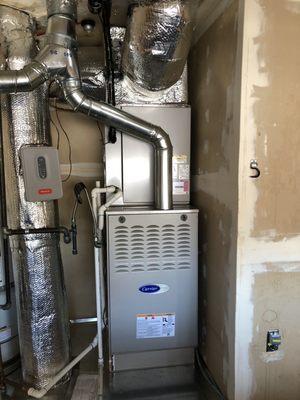 Carrier install in Campbell Ca.  This was a replacement in our clients garage.