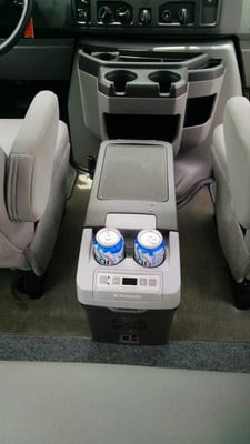 Iceless coolers for complementary beverages