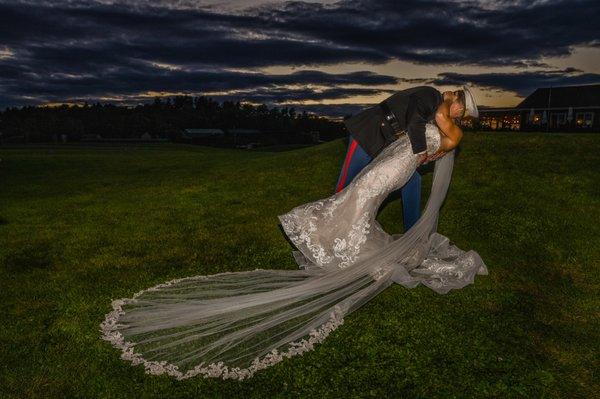 Epic Wedding Sunset at The Red Barn at Outlook farm