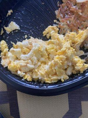 Scrambled eggs with cheese