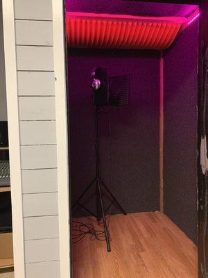 Change the mood in the recording booth.