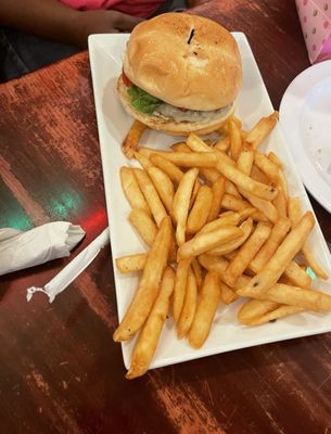 Cheese Cheeseburger & fries