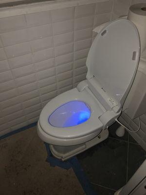 Fancy toilet. Has all you can imagine. Lol