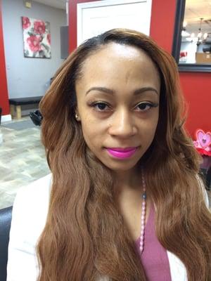 Eyes. Lips. Lashes. Another laid customer!