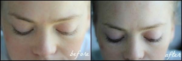 Lash and brow tinting services