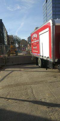 Here's one of their trucks blocking the Harney Street Bikeway.