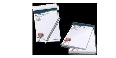 NOTEPADS great tool for keeping your message in front of an audience. 949.307.8990