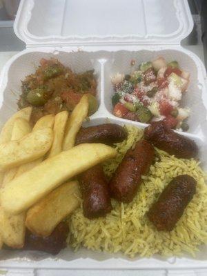 Merguez platter