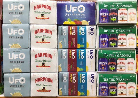 UFO Winter Blonde. UFO Jingle All The Way. Variety Pack Harpoon Winter Warmer. Harpoon Tis The Season Winter Mix.