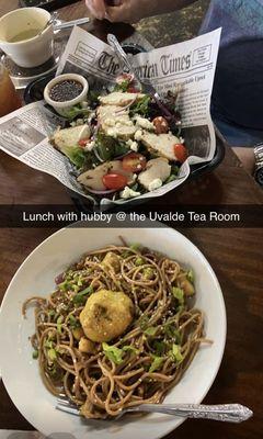 Vegetable Stir fry & Tea Room Chicken Salad