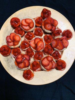 Strawberries Cheesecake and Mini Cherry Cheesecakes