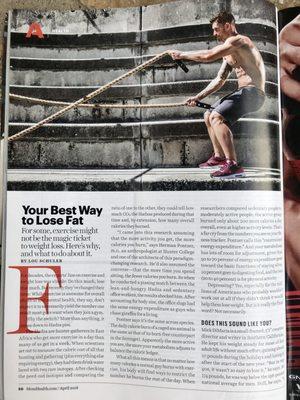 Jeff Blair is the trainer referenced in this article. And a big reason why I hit my goals and made it in Men's Health Magazine!