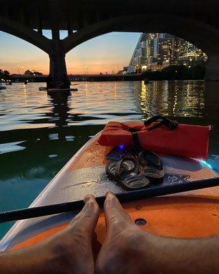 Lady bird lake paddle boarding