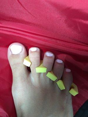 Would NOT recommend this place. My pedicure looks terrible! When you pay any money, you expect better than this.