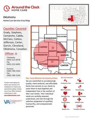 Home Care Service Areas