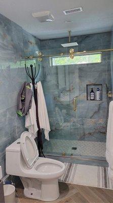 Tile work shower