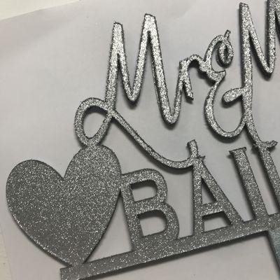 Custom wedding cake topper