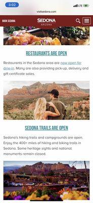 Sedona trails are closed til September.  DO NOT GO THERE and waste your time or money