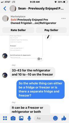 Jay explaining how fridge/freezer works