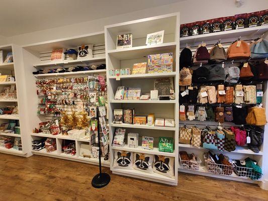 Right side of the wall with Christmas items on sale