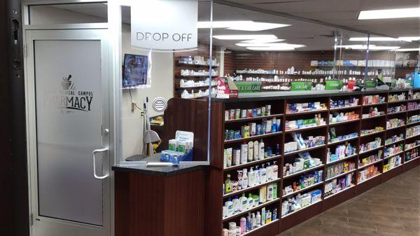 Huge over the counter selection, super clean & neat pharmacy