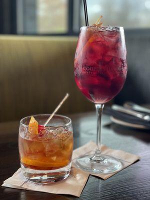 Old Fashion and Red Sangria