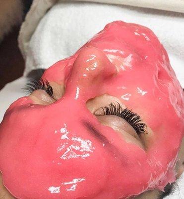 Hyrdro jelly face mask can be added to any facial for only $10 . Helps bring hydration to the skin