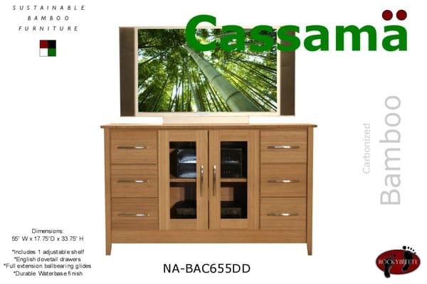 Solid Bamboo Entertainment Center