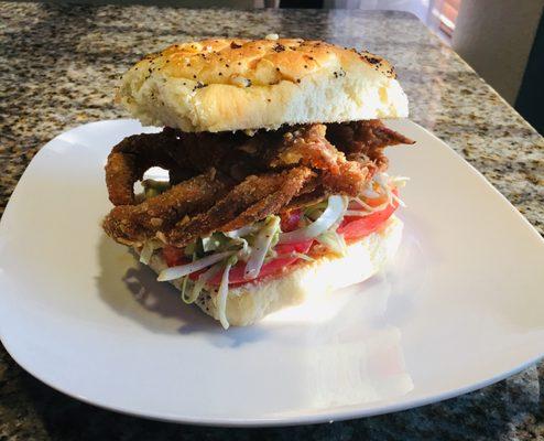 J & K Po'Boy soft shell crab