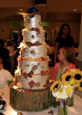 The beautiful tree cake at my wedding that Nancy made. It was also super delicious!