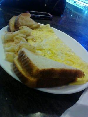 Omelette w/potatos&toast