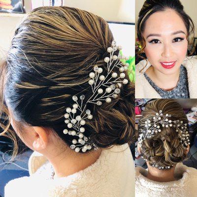 Elegant updo for brides