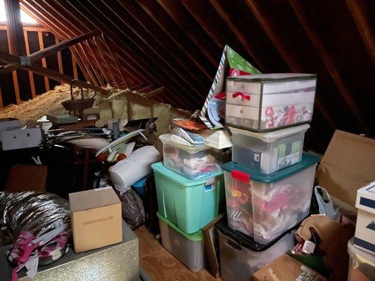 Unpacked attic