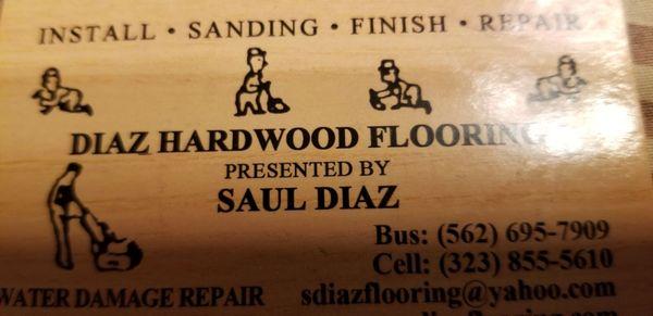 Diaz Hardwood Flooring Great work fast service great clean up great workers if u want a good job cLl Diaz