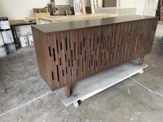 Walnut credenza