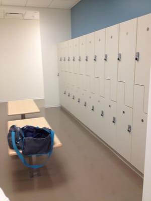 Locker room with keyless locks