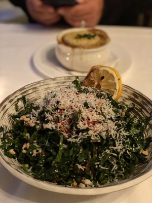 Kale salad from their garden