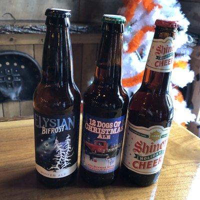 Seasonal craft beer available for carry out.