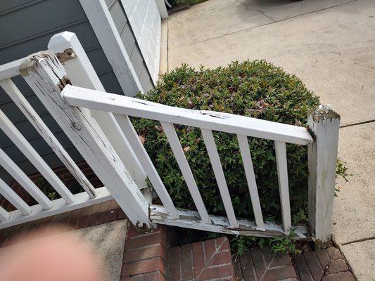 Replaced this dangerous railing